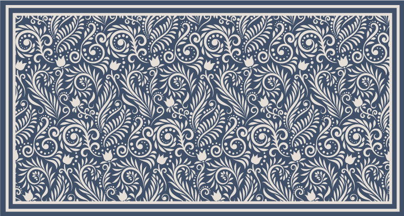 Ornate Floral Design kitchen mat - TenStickers