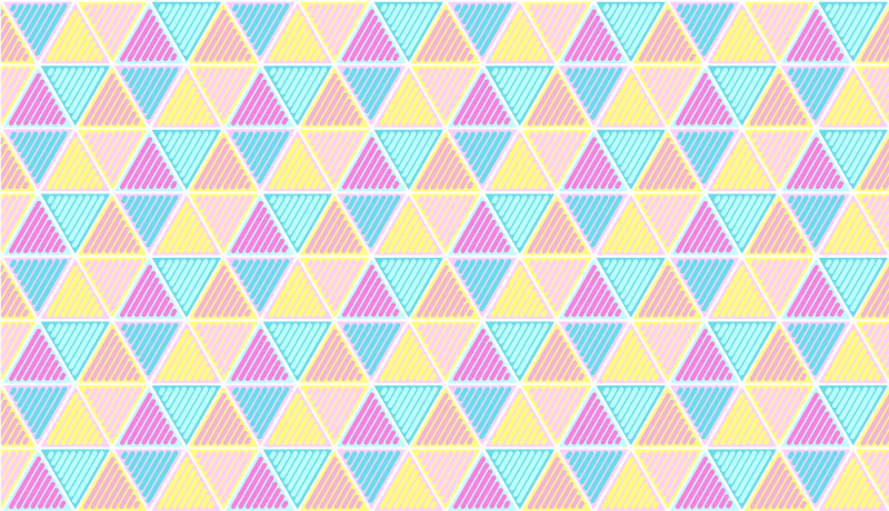 pastel triangles colorful tile carpet - TenStickers