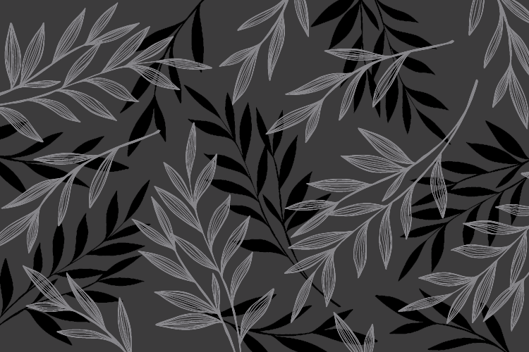 Leafy Silhouette floral rug - TenStickers