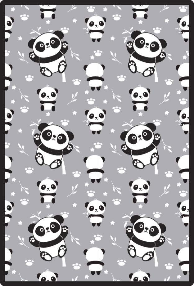 Panda Playtime kids carpet - TenStickers