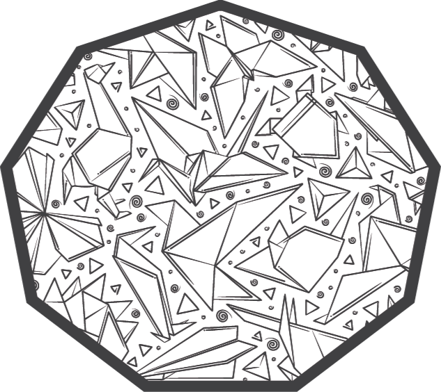 Geometric rug with octagon shapes design - TenStickers