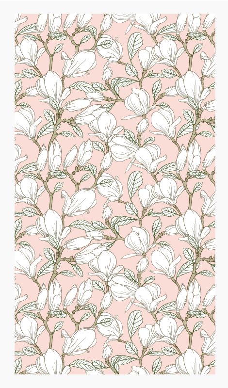 Botanical Artwork floral rug - TenStickers