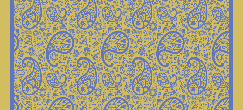 Paisley Swirls bedroom carpet - TenStickers