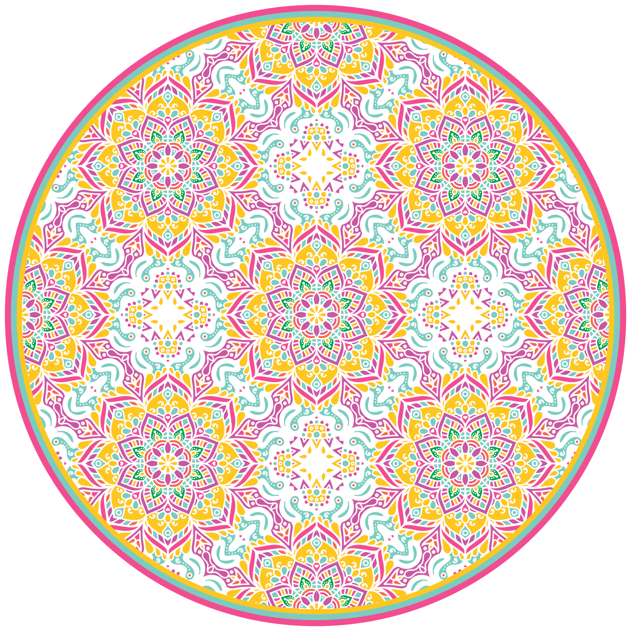 Mandala rug circular design - TenStickers
