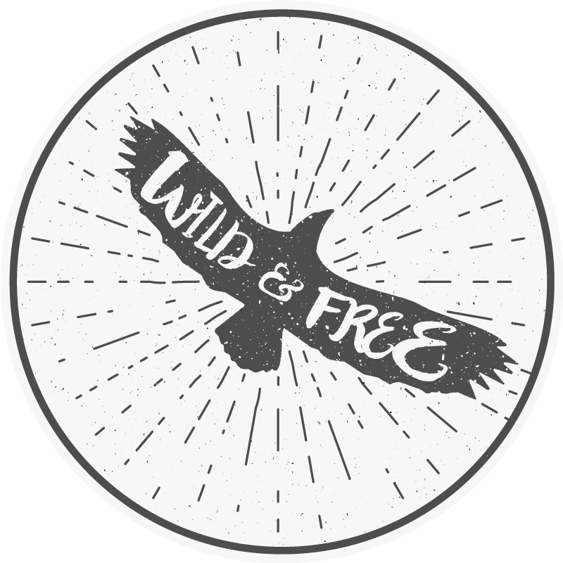 Wild&Free Circle quote rug - TenStickers