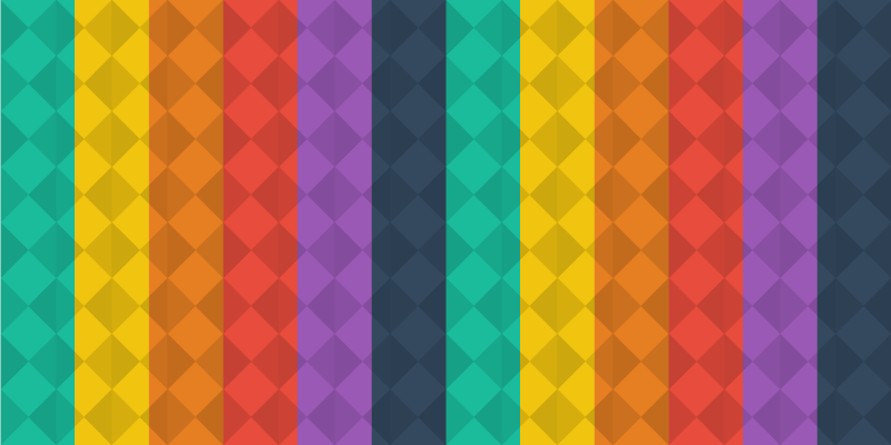 Geometric rug in vibrant colorful spectrum - TenStickers