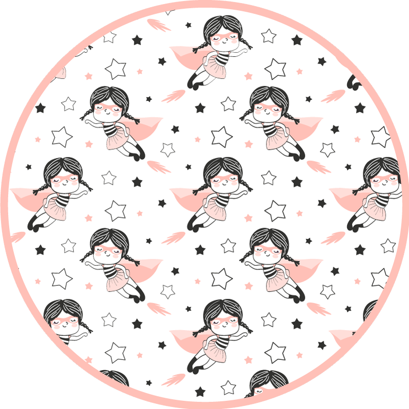 Ballerina Circular Playarea kids carpet - TenStickers