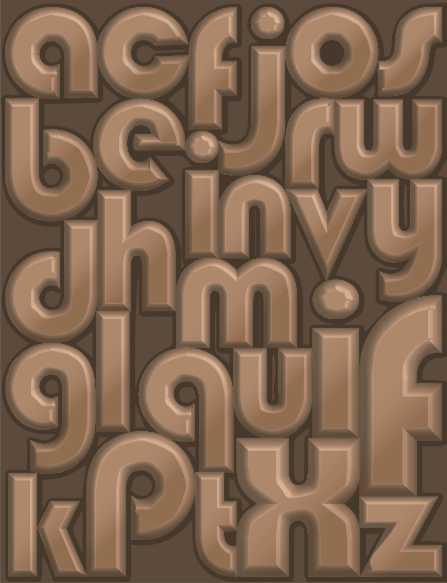 Chocolate Alphabet abc carpet - TenStickers