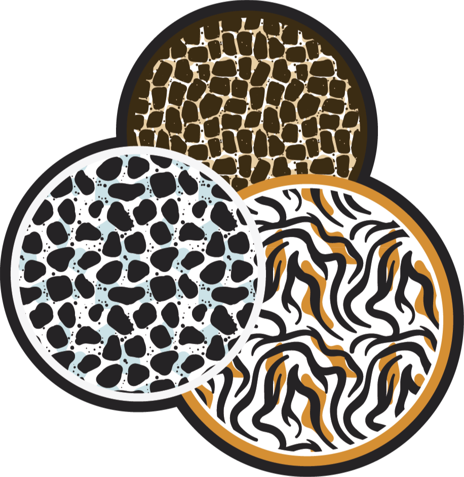 Safari Motif Trio animal print rug - TenStickers
