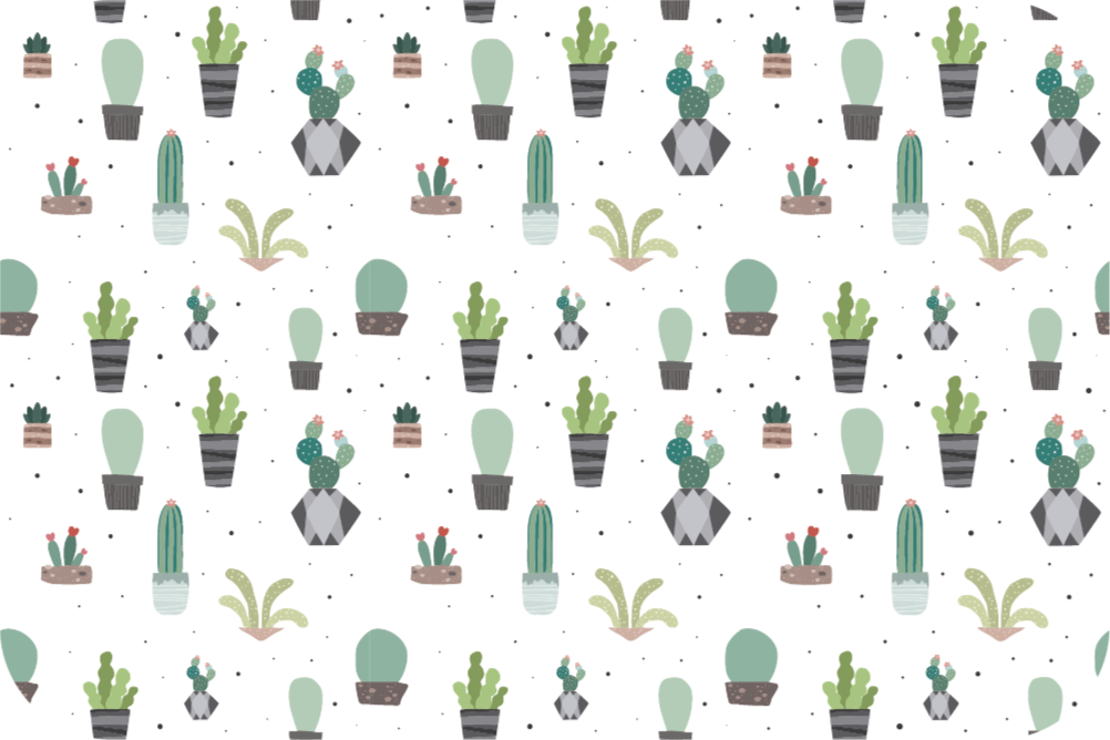 Cactus Pattern floral rug - TenStickers