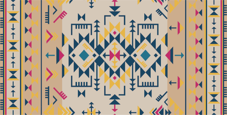 Geometric rug geometric patterned decor - TenStickers