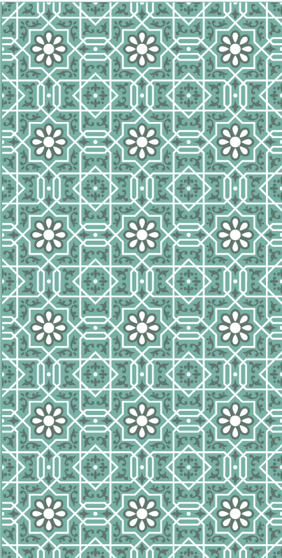 Moroccan Pattern tile carpet - TenStickers