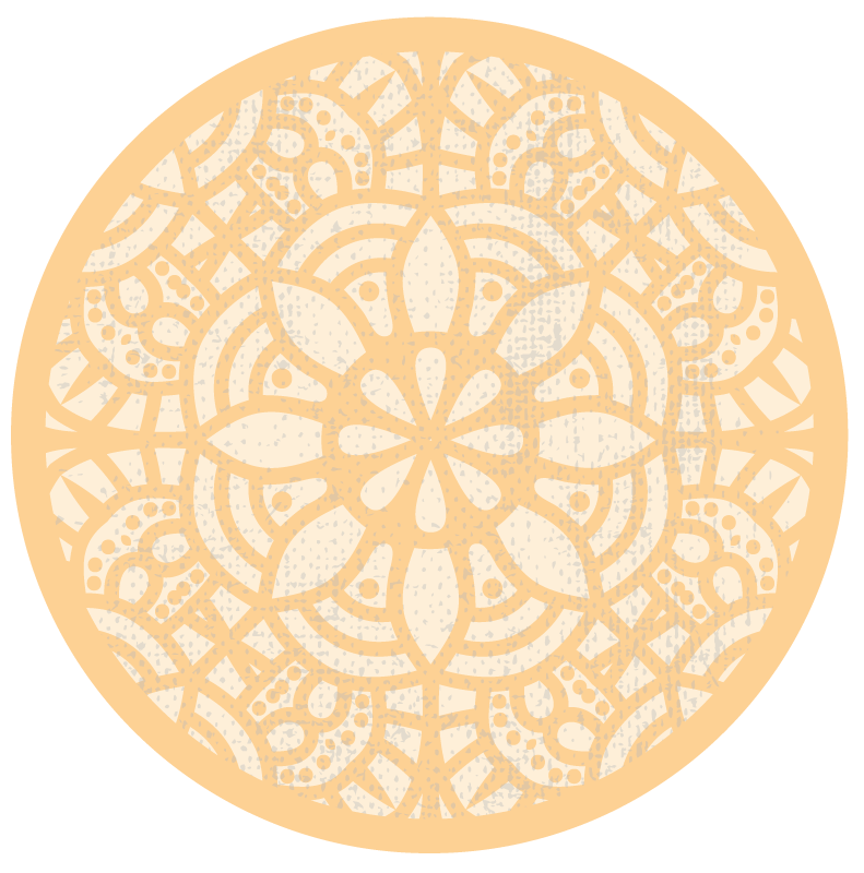 Mandala rug with mandala motif circle design - TenStickers