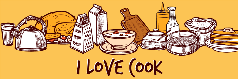 Kitchen vinyl mat i love cooking - TenStickers