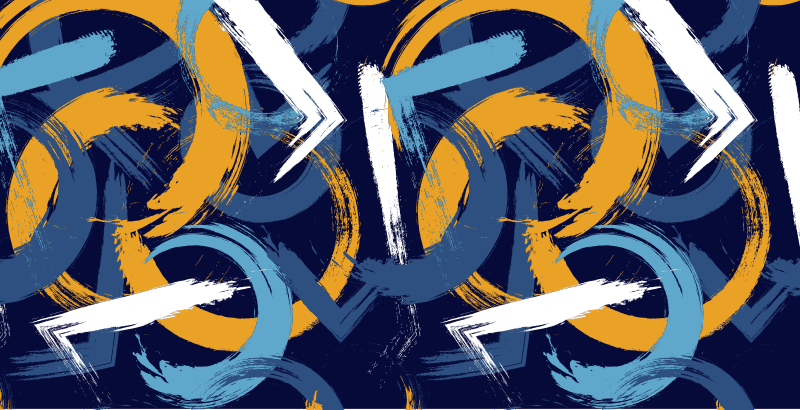 Combined multi colored living room vinyl rug - TenStickers