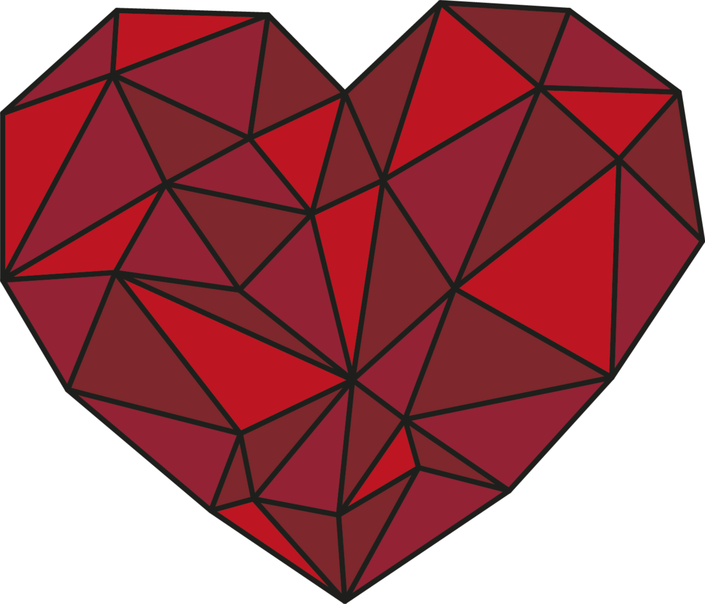Geometric Heart geometric rugs - TenStickers