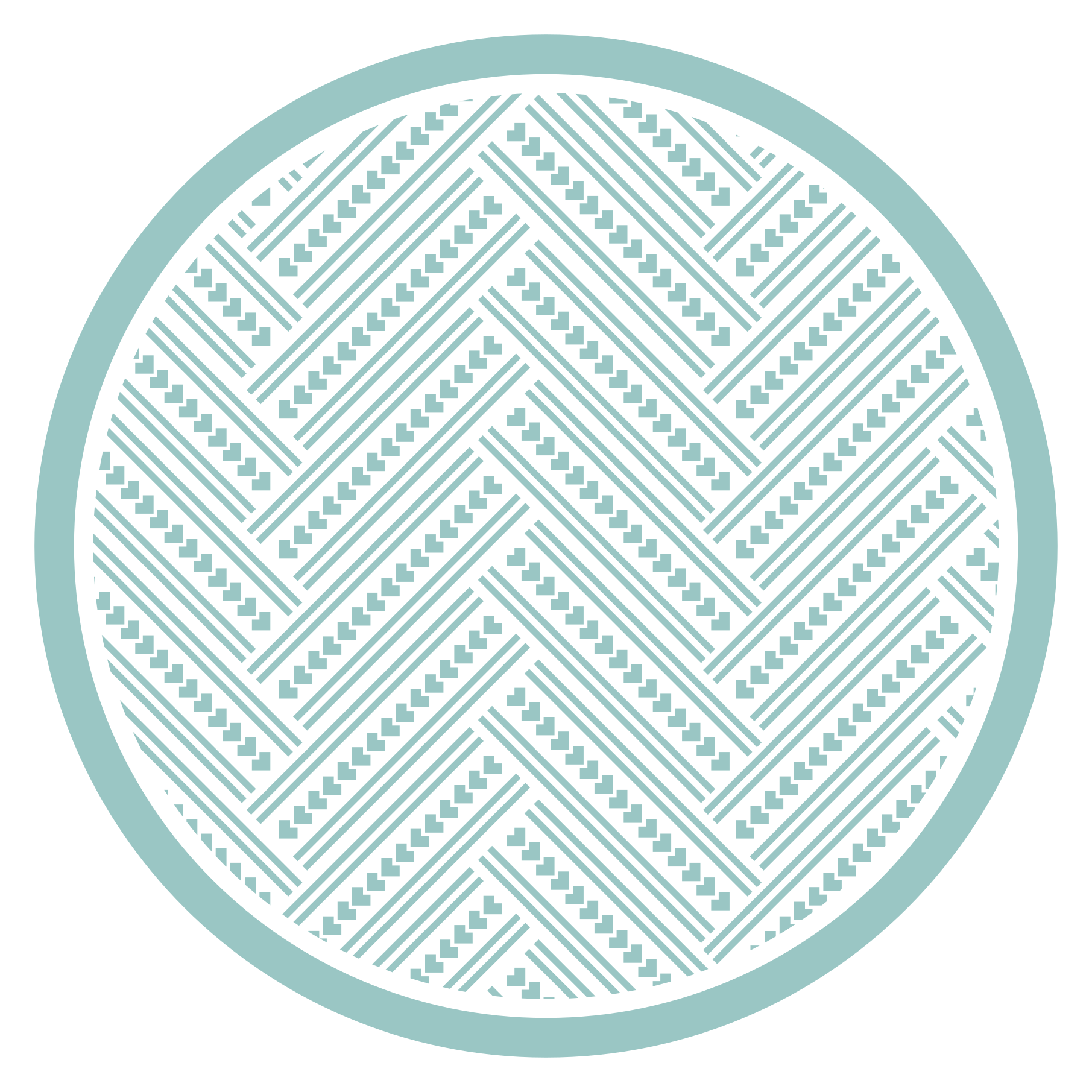 Geometric rug with round geometric pattern - TenStickers