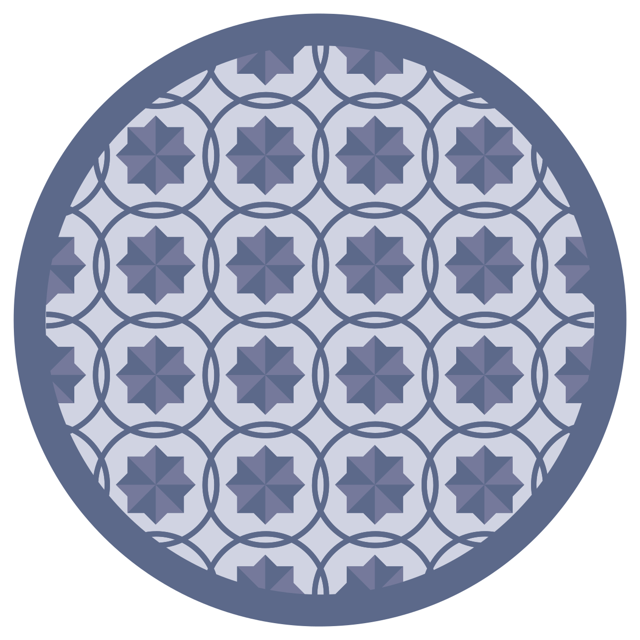Geometric rug with symmetrical design - TenStickers