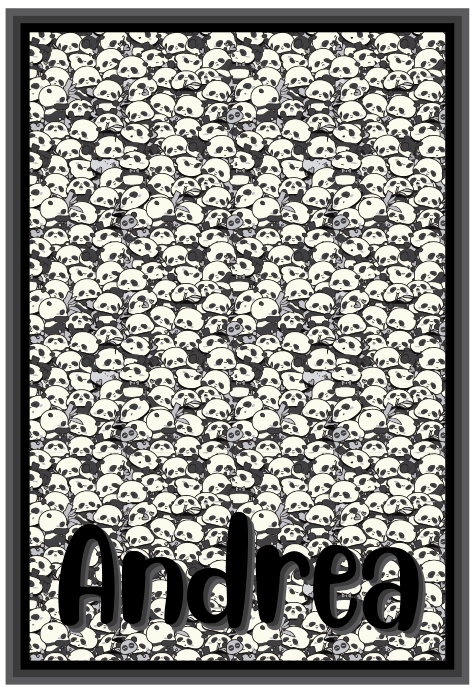 Personalized Pandas custom floor mat - TenStickers