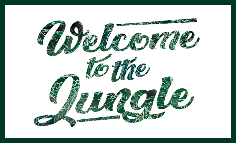 Jungle Welcome Phrase quote rug - TenStickers