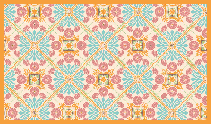 Kitchen colorful mosaic kitchen vinyl mat - TenStickers
