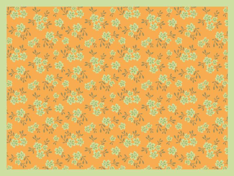 Vintage flowers yellow colour floral rug - TenStickers