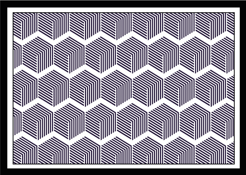 Black and white labirynth 3D mosaic floor tiles - TenStickers