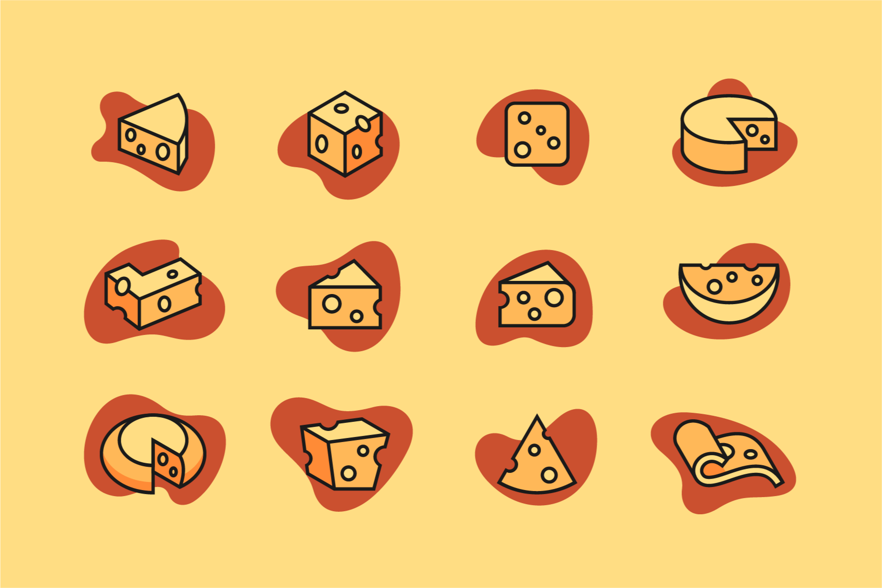 Kids rug cheerful cheese design for playful spaces - TenStickers