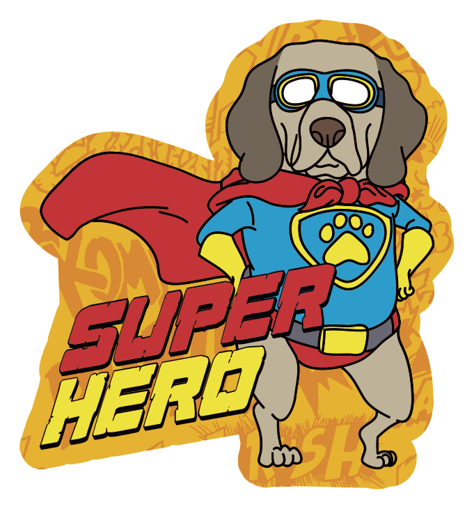 Superhero Canine kids rug - TenStickers