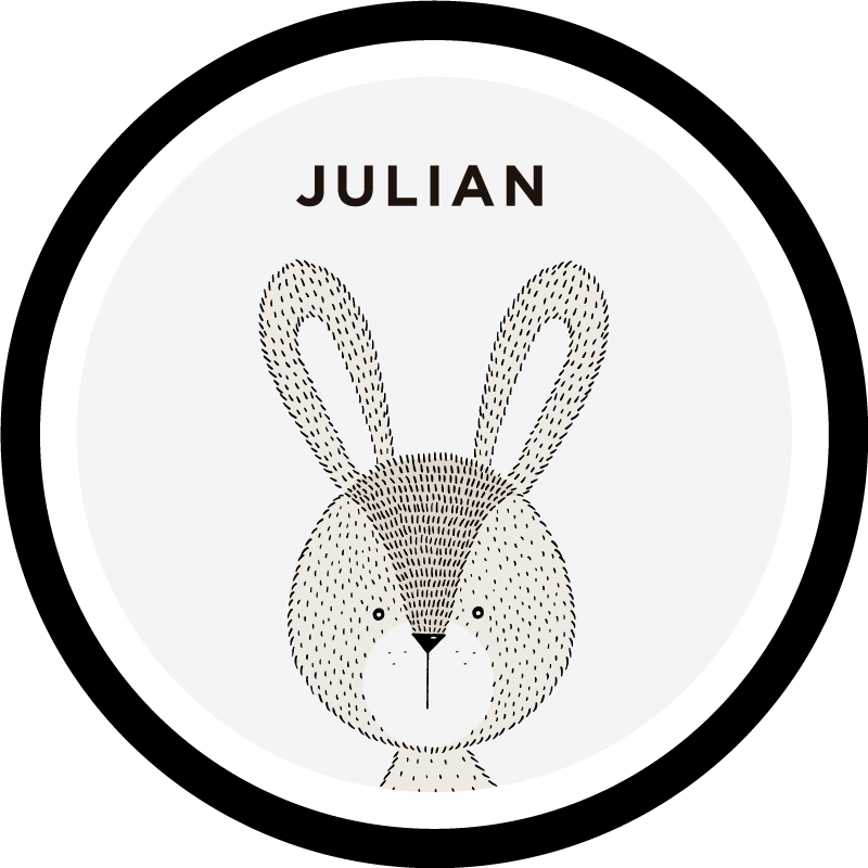Personalized Bunny nursery rug - TenStickers