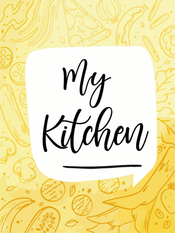 My Culinary Text kitchen mat - TenStickers