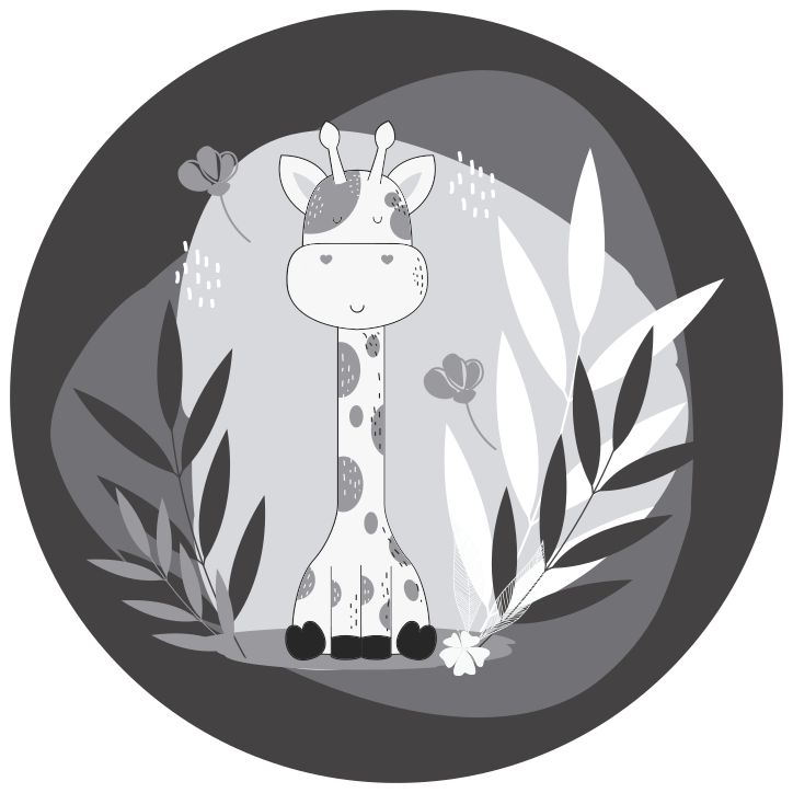 Giraffe nursery theme nursery rug - TenStickers