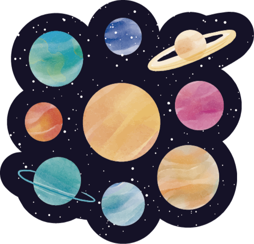 Planetary Space Theme kids rug - TenStickers