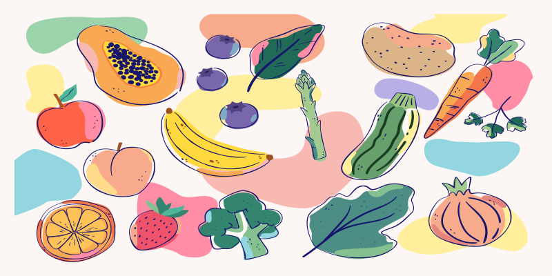 Colourful fruits.  kitchen floor tiles - TenStickers