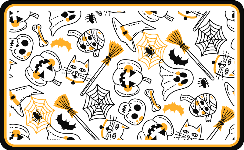 Spooky Festive Motifs halloween rugs - TenStickers