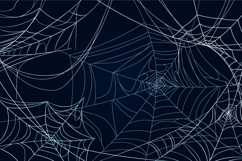 Spooky Cobwebs halloween rugs - TenStickers