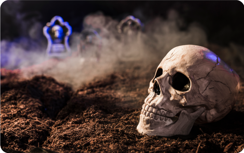 Spooky Skull halloween rugs - TenStickers