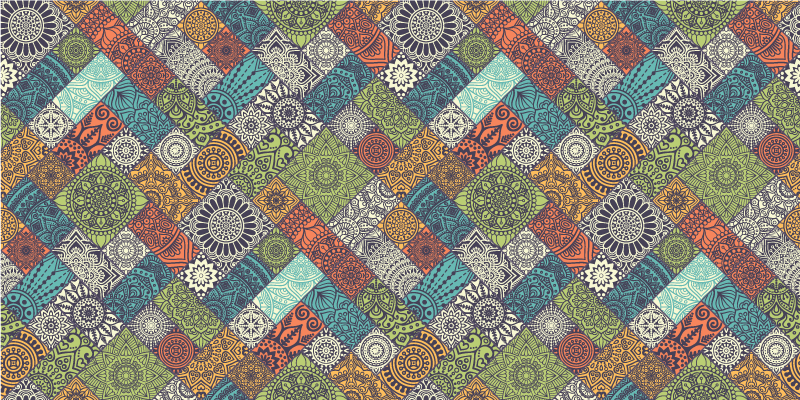 ethnic mandala pattern tiles kitchen tiles - TenStickers