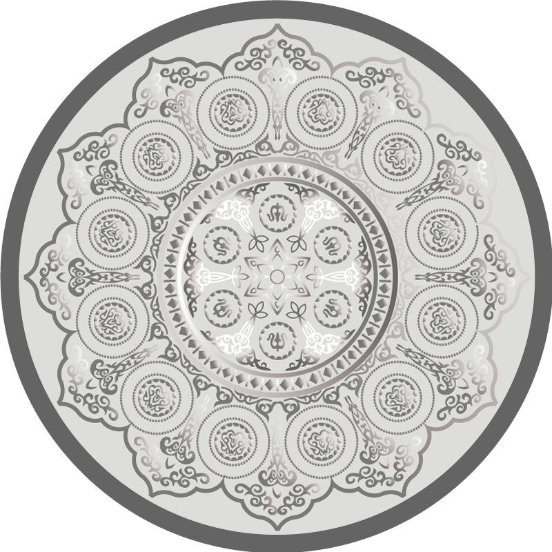 Mandala rug with mandala pattern design - TenStickers