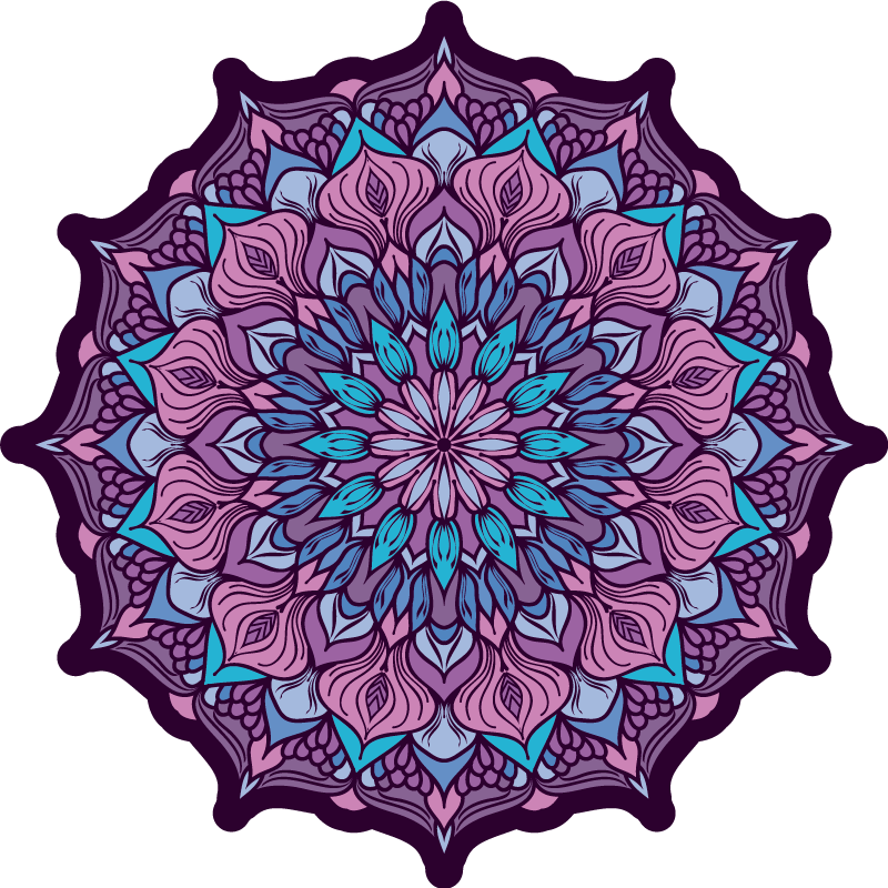 Mandala rug with intricate mandala design - TenStickers