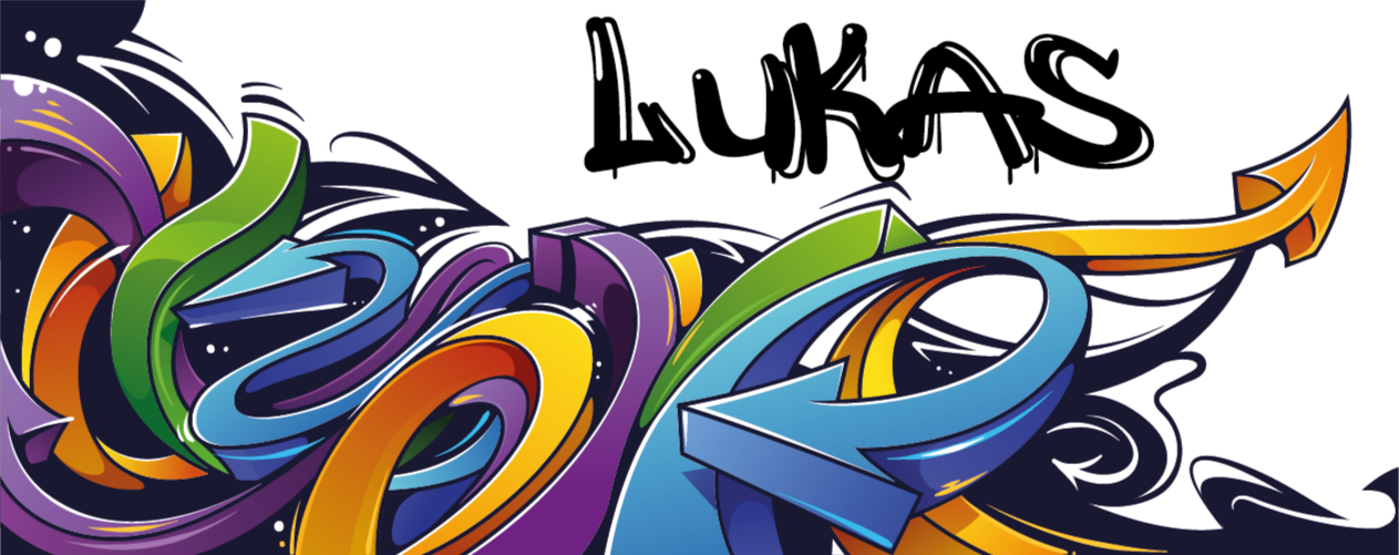 Graffiti colourful banner personalised mat - TenStickers