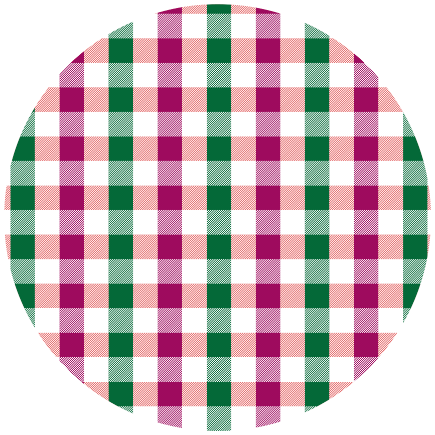 Checkered Circular Pattern stripes rug - TenStickers