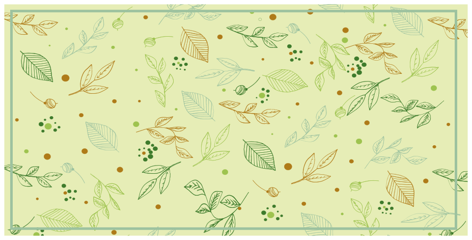 Feuilles desig carpet floral rug - TenStickers