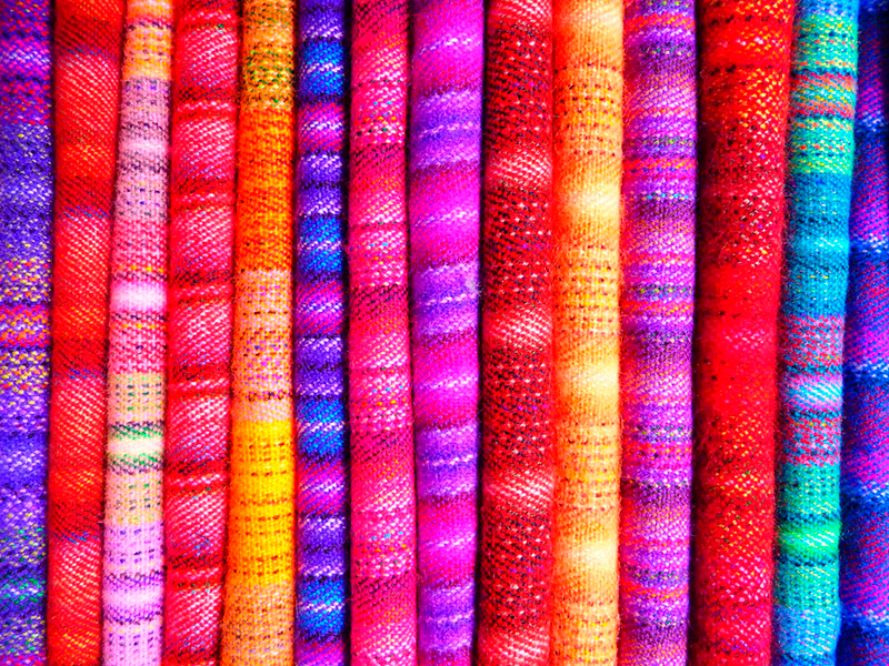 Colourful Fabric Roll stripes vinyl rug - TenStickers