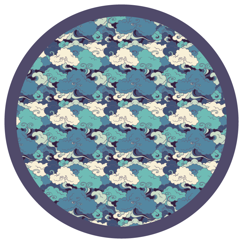 Cloud Patterned Decor floral rug - TenStickers