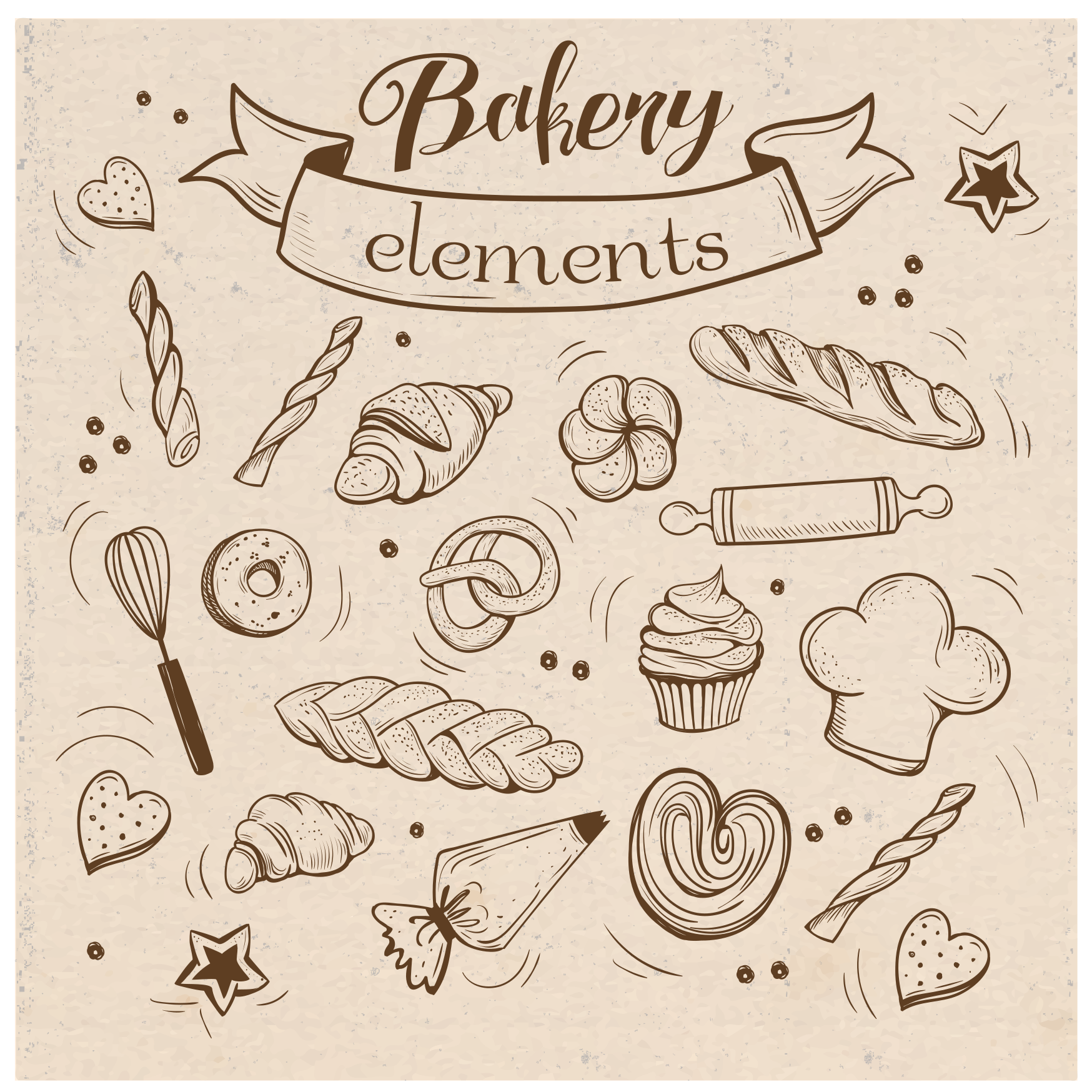 Bakery Themed Illustration kids rug - TenStickers