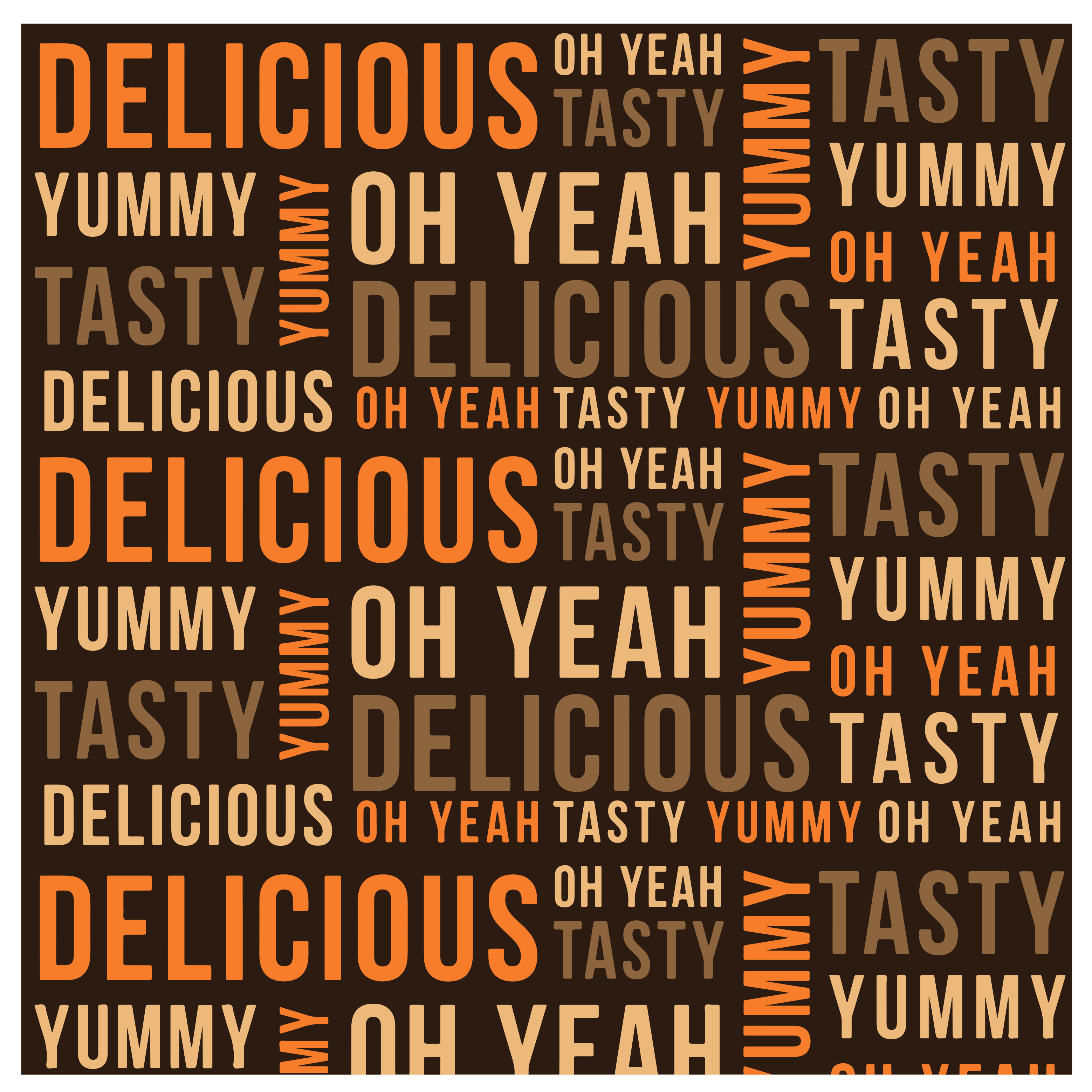 Tasty Delicious Yummy quote rug - TenStickers
