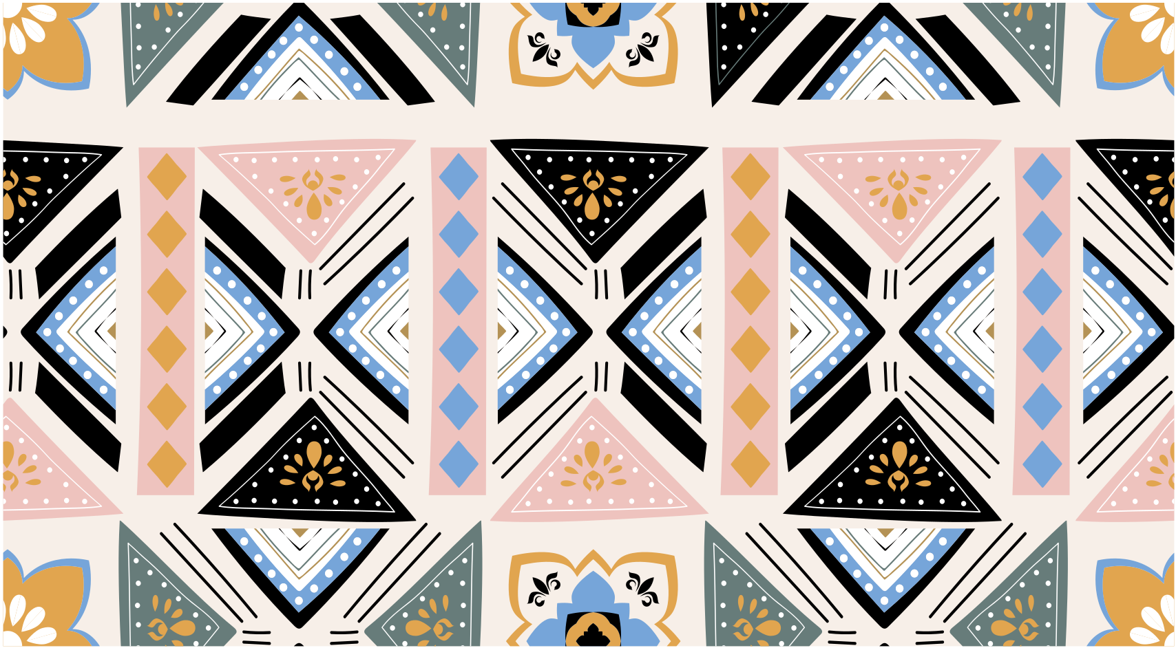 Geometric rug with geometric pattern tapestry - TenStickers