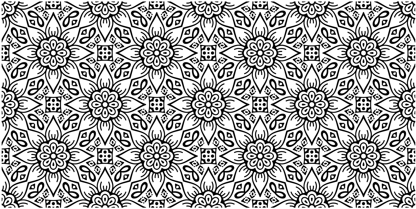 Botanical Motif mandala rug - TenStickers