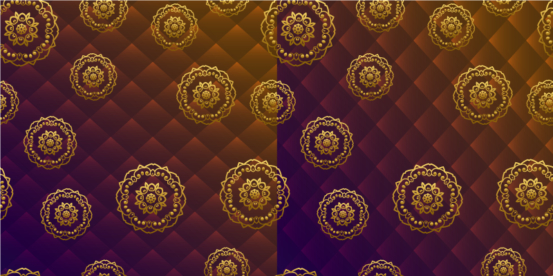 Mandala rug with mandala motif overlay - TenStickers